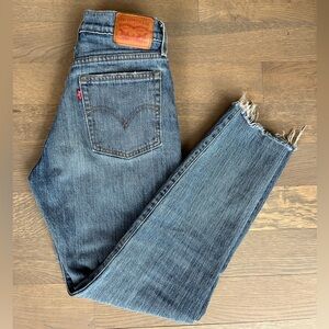 Levi's Straight Leg Ripped Jeans